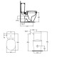 Set vas wc cu rezervor alimentare laterala Cube, Ideal Standard seria Connect E803601+E797101 - tech