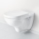 Set vas wc suspendat Direct Flush, Compact, cu capac soft close, Villeroy & Boch seria O Novo 5668HR01 - detaliu 1