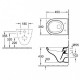 Set vas wc suspendat Direct Flush, Compact, cu capac soft close, Villeroy & Boch seria O Novo 5668HR01 - tech