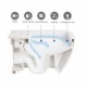 Set vas wc suspendat Rimless cu capac soft close Rak Morning MORWC1445AWHA+ MORSC3901WH c