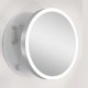 Oglinda de baie rotunda, retractabila cu iluminare LED Miior Mon alb c