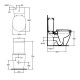 Set vas wc cu rezervor alimentare inferioara Cube, Ideal Standard seria Connect E803601+E797001 - tech
