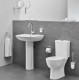 Set vas wc Rimless orizontal cu rezervor alimentare laterala si capac soft close  Grohe Bau Ceramic 39496000