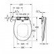 Capac vas wc soft close cu functie manuala de bideu, Grohe Bau Ceramic 39648SH0 teh