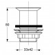 Ventil standard pentru lavoar fara preaplin, crom, Ideal Standard D5852AA tech