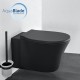 Vas wc suspendat cu fixare ascunsa, AquaBlade, cu capac soft close, negru mat, Ideal Standard Connect Air E0054V3+E0368V3