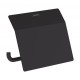 Suport hartie igienica cu capac, negru mat (matt black), Hansgrohe AddStoris 41753670