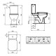 Set vas wc AquaBlade, cu rezervor alimentare laterala, Ideal Standard Esedra T386101+T323601 - tech