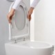 Set vas wc suspendat cu spalare verticala, TurboFlush alb, cu capac soft close alb, Geberit One 500.201.01.1 - detaliu 1