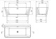 Cada de baie freestanding 170, rectangulara, alba (white), Deante Hiacynt KDH_017W - tech