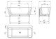 Cada de baie freestanding 160, rectangulara, alba (white), Deante Hiacynt KDH_016W - tech