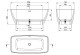 Cada de baie freestanding 150, rectangulara, alba (white), Deante Anemon KDM_015W - tech