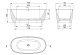 Cada de baie freestanding 150, ovala, alba (white), Deante Alpinia KDU_015W - tech
