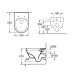 Set vas WC suspendat DIRECT FLUSH cu capac soft close VILLEROY & BOCH seria ARHITECTURA 5684HR01 - tech