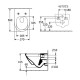 Vas wc suspendat Twist Flush, cu capac soft close, Villeroy & Boch Subway 3.0 4670TS01 - tech