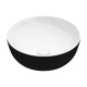 Lavoar pe blat rotund ø43 cm, negru-alb (black&white) Villeroy & Boch Artis 417943BCT8 - detaliu