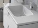 Mobilier de baie, cu lavoar marmura compozit, Oristo Siena - alb lucios 1