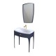 Set mobilier de baie 82, cu un sertar, lavoar marmura compozit alb mat si oglinda, Oristo Louis, bleumarin mat - detaliu