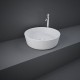Lavoar pe blat, ceramica sanitara, rotund 420 mm, fara preaplin, Rak Feeling slim, alb mat FEECT4200500A