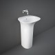 Lavoar freestanding 55x46 cm, ceramica sanitara, fara orificiu baterie, alb lucios, Rak Ceramics  Sensation SENFS5500AWHA
