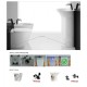 Lavoar freestanding 55x46 cm, ceramica sanitara, cu orificiu baterie, alb lucios, Rak Ceramics  Sensation SENFS5501AWHA - detaliu 2