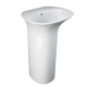 Lavoar freestanding 55x46 cm, ceramica sanitara, fara orificiu baterie, alb lucios, Rak Ceramics Sensation SENFS5500AWHA - detaliu 1