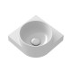 Lavoar suspendat rotund ceramica, cu zona de depozitare, Ravak Yard 280 C, XJX01228000 - detaliu 2