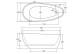 Cada de baie freestanding ovala 160, alba, Besco Goya A-Line - tech