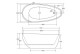 Cada de baie freestanding ovala 170, alba, Besco Goya A-Line - tech