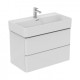 Mobilier de baie suspendat, cu lavoar ceramic Strada II, Ideal Standard Adapto, 80 alb lucios