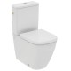Set vas wc Rimless, Compact, cu rezervor alimentare laterala si capac normal, Ideal Standard i.Life S T500001+T499801+T473601