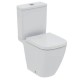 Set vas wc Rimless, Compact, cu rezervor alimentare inferioara si capac normal, Ideal Standard i.Life S T459601+T473501+T473601