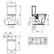 Set vas wc Rimless, Compact, cu rezervor alimentare inferioara si capac soft close, Ideal Standard i.Life S T459601+T473501+T473701 - tech