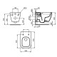 Vas wc suspendat Rimless, cu prindere ascunsa si capac soft close, Ideal Standard i.Life B T461401+T468301 - tech 1
