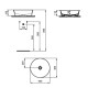 Lavoar pe blat rotund 40 cm, fara preaplin, casmir (kashmir), Ideal Standard Ipalyss E1398V4 - tech