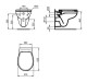 Vas WC suspendat Rimless, cu inchidere normala, Ideal Standard Eurovit K881001+W302601 - tech