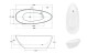 Cada de baie freestanding ovala, 170 cm, alba, Besco Goya BSCWMD-170-G - tech