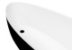 Cada de baie freestanding ovala, 170 cm, Black & White, Besco Goya BSCWMD-170-GBW - detaliu 2