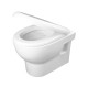 Set vas wc suspendat Compact Rimless, cu capac soft close si rezervor incastrat, cu clapeta crom, Deante Avis CDAS6ZPW - detaliu 1