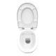 Set vas wc suspendat Compact Rimless, cu capac soft close si rezervor incastrat, cu clapeta neagra, Deante Avis CDAN6ZPW - detaliu 1
