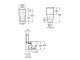 Set vas wc vertical cu rezervor, cu alimentare laterala, Roca The Gap 342478000+341471000 - tech