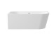 Cada de baie freestanding 150 stanga, rectangulara, alba (white), Deante Silia KDS_015L - detaliu 1