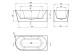 Cada de baie freestanding 160 dreapta, rectangulara, alba (white), Deante Silia KDS_016P - tech