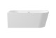 Cada de baie freestanding 160 stanga, rectangulara, alba (white), Deante Silia KDS_016L - detaliu 1