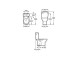 Set vas wc iesire verticala, rezervor si capac Roca Victoria 34S395000 - tech