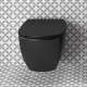 Vas wc suspendat Rimless, cu functie de bideu si fixare ascunsa, cu capac soft close, negru, Ideal Standard Tesi T5588V3+T5522V3 - amb 1