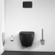 Vas wc suspendat Rimless, cu functie de bideu si fixare ascunsa, cu capac soft close, negru, Ideal Standard Tesi T5588V3+T5522V3 - amb 2