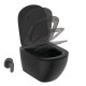 Vas wc suspendat Rimless, cu functie de bideu si fixare ascunsa, cu capac soft close, negru, Ideal Standard Tesi T5588V3+T5522V3 - detaliu 2
