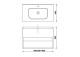 Set mobilier de baie suspendat, cu un sertar, un raft si lavoar ceramic, Gala Daily 1C-1H - tech