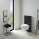 Modul sanitar pentru vas wc suspendat, 101 cm, panou frontal din sticla neagra, Geberit Monolith 131.021.SJ.6 - amb 1